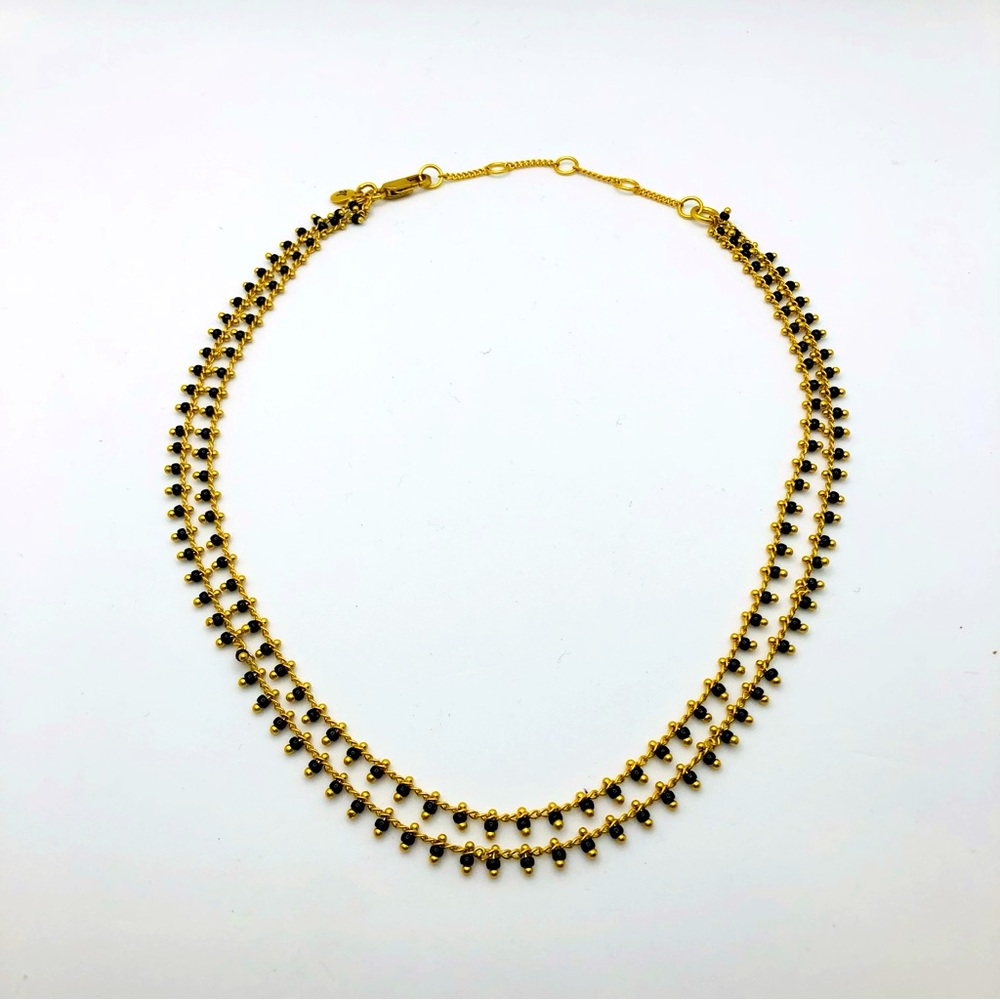 - Madewell gold black beads choker